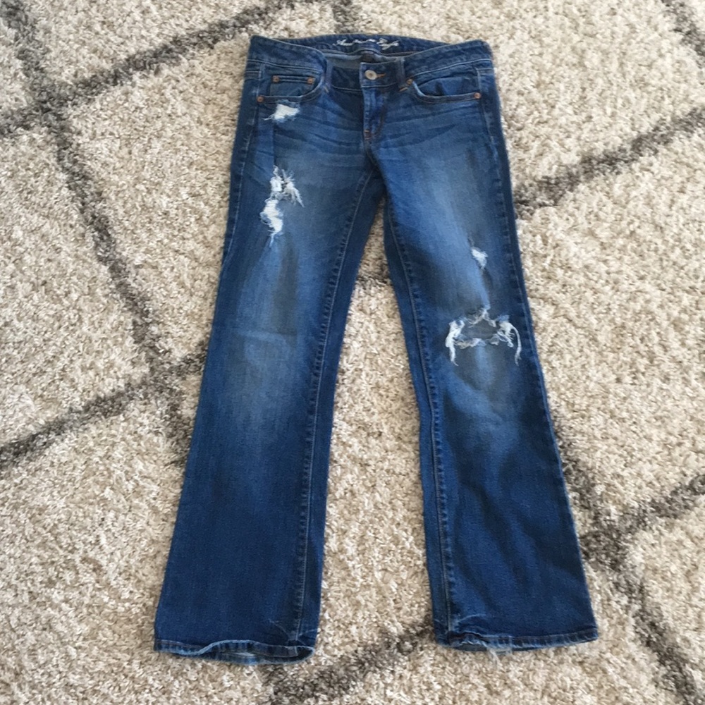 AE Distressed Bootcut Jeans - Size 6